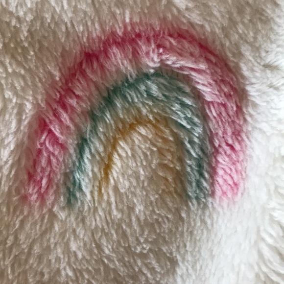 Cat and Jack rainbow fleece fur sweatshirt - Picture 3 of 5